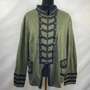 Torrid Army Green Military Jacket Full Zip Size 4X